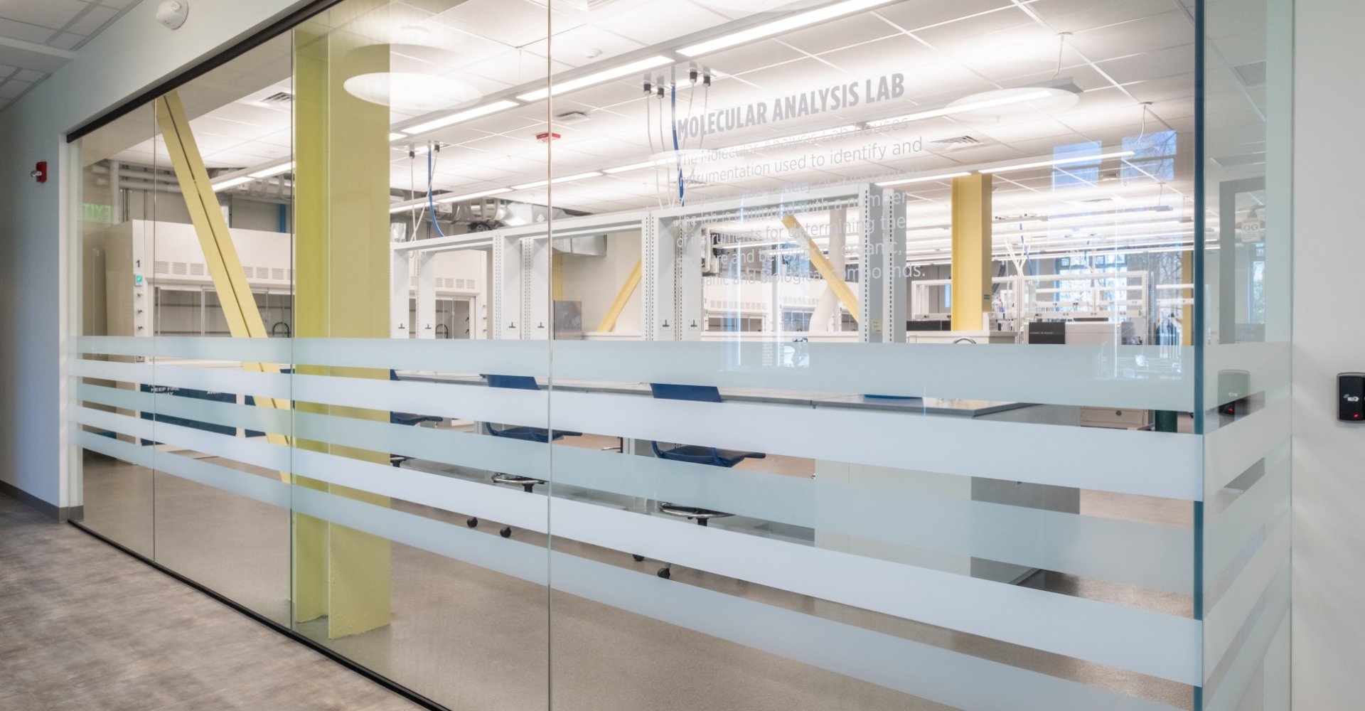 Merrimack Palmisano Laboratory exterior glass